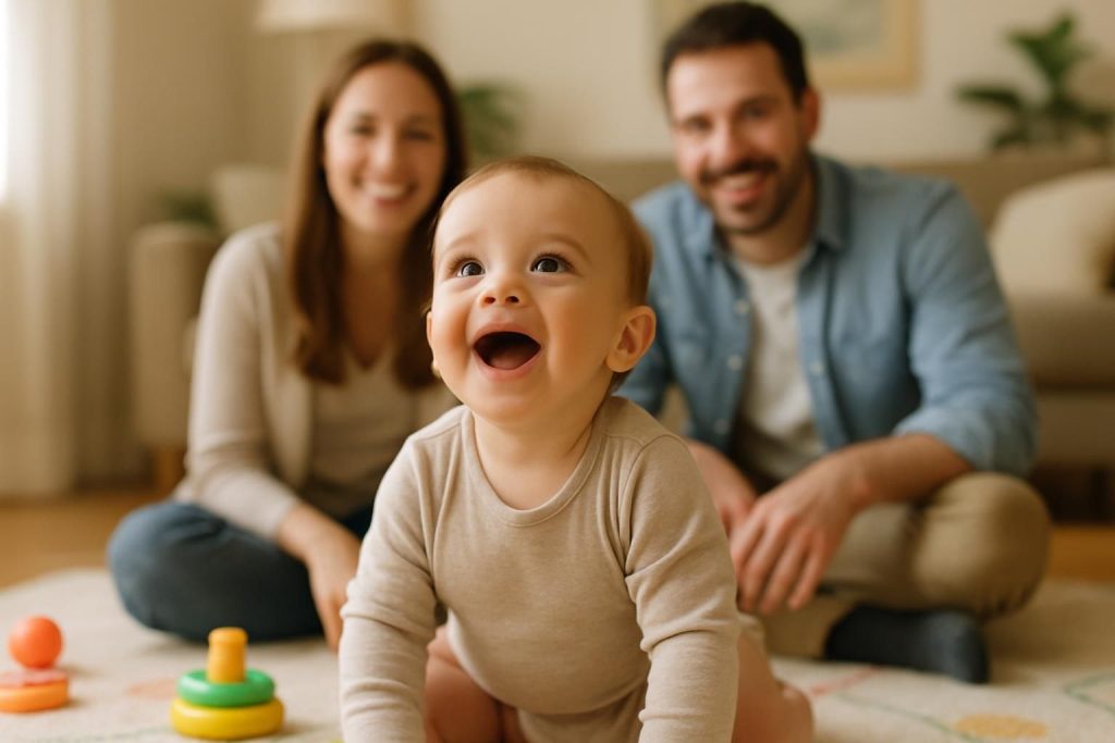 Découvrez à quel âge bébé commence généralement à dire 'maman' et 'papa', les étapes clés du développement du langage chez les tout-petits, et des conseils pour encourager la parole.