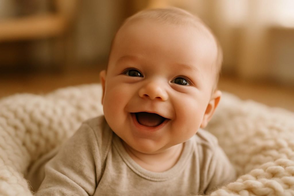 Découvrez à quel âge un bébé sourit pour la première fois, les étapes du développement social et émotionnel de votre enfant, ainsi que des conseils pour encourager ses premiers sourires.