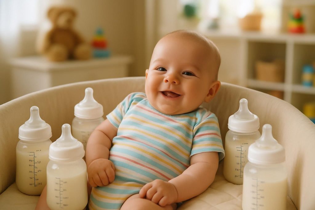 Découvrez combien de biberons donner quotidiennement à un bébé de 3 mois pour assurer une alimentation équilibrée et adaptée à ses besoins.