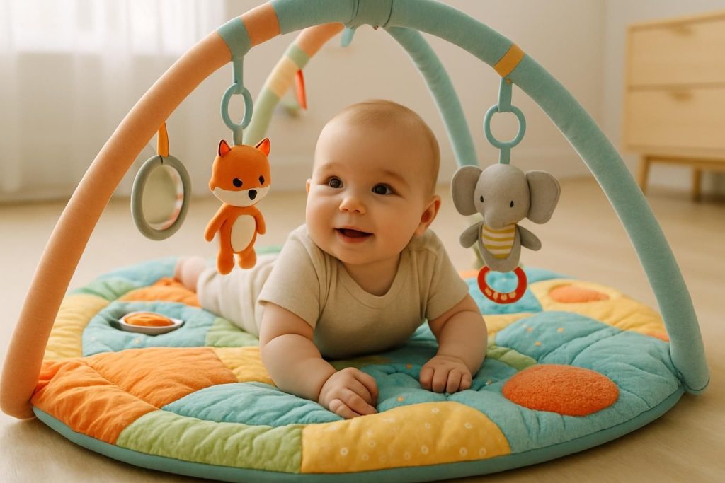 Découvrez à quel âge il est conseillé d'introduire un tapis d'éveil à votre bébé pour stimuler son développement et optimiser ses moments de jeu en toute sécurité.